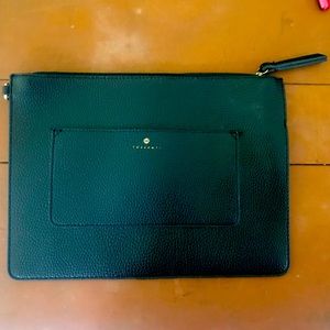 Travanti vegan leather zipper pouch